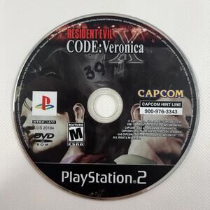 Resident Evil Code Veronica X (Sony Playstation 2, PS2) Polished Disc Only